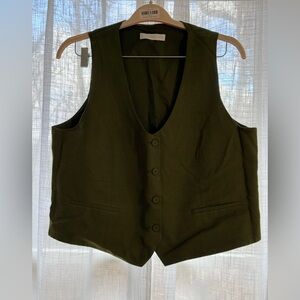 Mango Khaki Green Vest